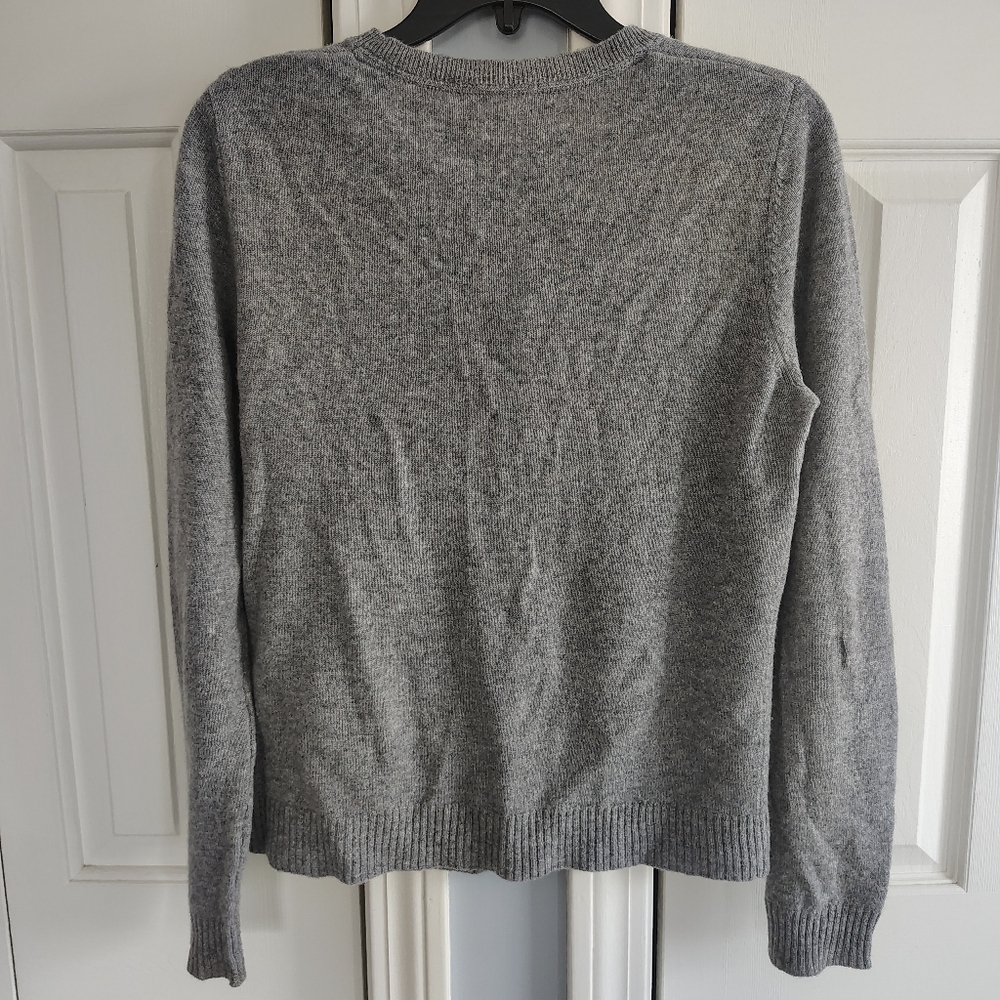 Apt 9 Cashmere Argyle Grey And Purple Sweater M - Picture 4 of 11